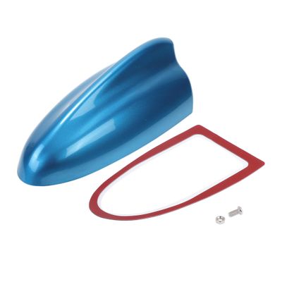 VekAuto Shark Fin Antenna Cover, AM/FM Signal Roof Aerial Universal for Car Auto SUV Truck ABS Material with Adhesive Base Metallic Blue