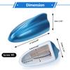 VekAuto Shark Fin Antenna Cover, AM/FM Signal Roof Aerial Universal for Car Auto SUV Truck ABS Material with Adhesive Base Metallic Blue view 3