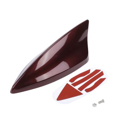 VekAuto Shark Fin Antenna, AM/FM Signal Roof Aerial Universal for Car Auto SUV Truck ABS Material with Adhesive Base Elegant Red