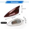 VekAuto Shark Fin Antenna, AM/FM Signal Roof Aerial Universal for Car Auto SUV Truck ABS Material with Adhesive Base Elegant Red view 3