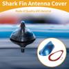 Partuto 1 Pcs Universal Front Shark Fin Antenna Cover Signal Roof Aerial for Car SUV Truck ABS Material with Adhesive Base Metallic Blue view 2