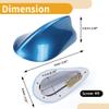 Partuto 1 Pcs Universal Front Shark Fin Antenna Cover Signal Roof Aerial for Car SUV Truck ABS Material with Adhesive Base Metallic Blue view 3