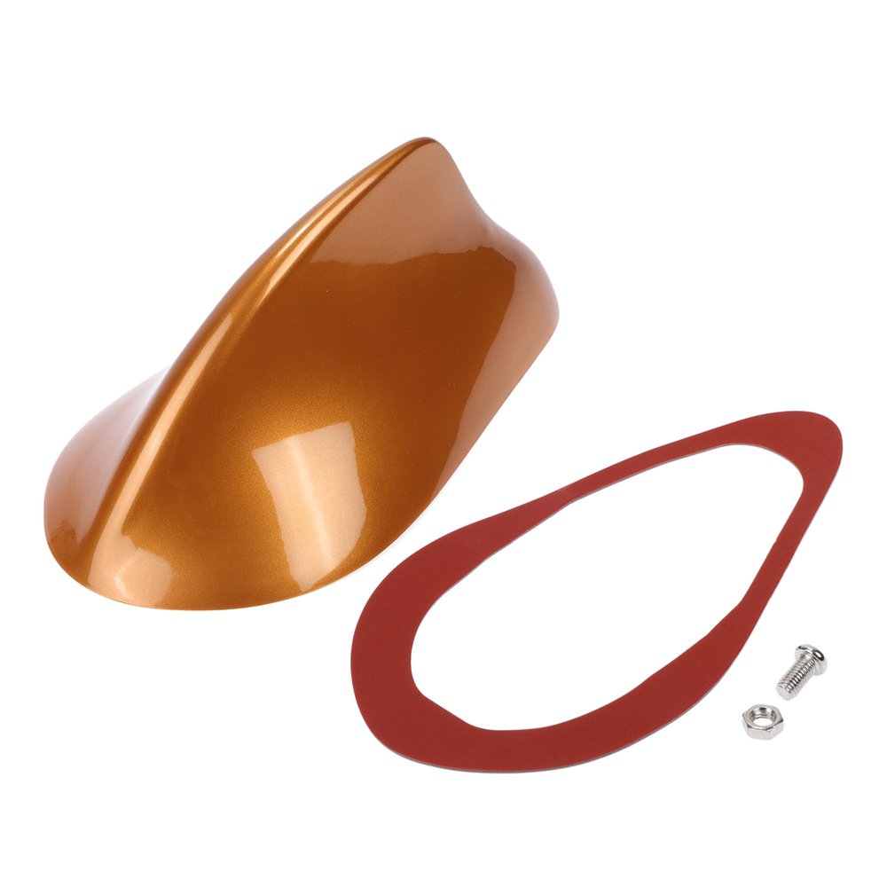 Partuto 1 Pcs Universal Front Shark Fin Antenna Cover Signal Roof Aerial for Car SUV Truck ABS Material with Adhesive Base Orange