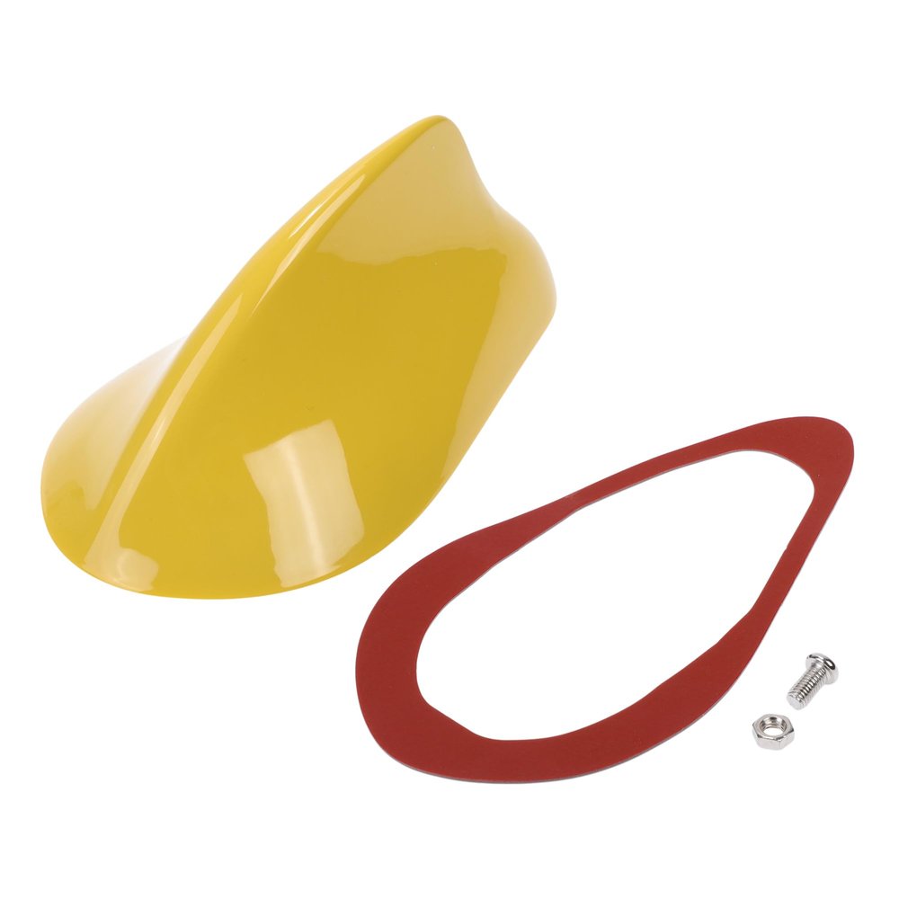 Partuto 1 Pcs Universal Shark Fin Antenna Cover Signal Roof Aerial for Car SUV Truck ABS Material with Adhesive Base Yellow