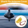 Partuto 1 Pcs Universal Shark Fin Antenna Cover Signal Roof Aerial for Car SUV Truck ABS Material with Adhesive Base Yellow view 2