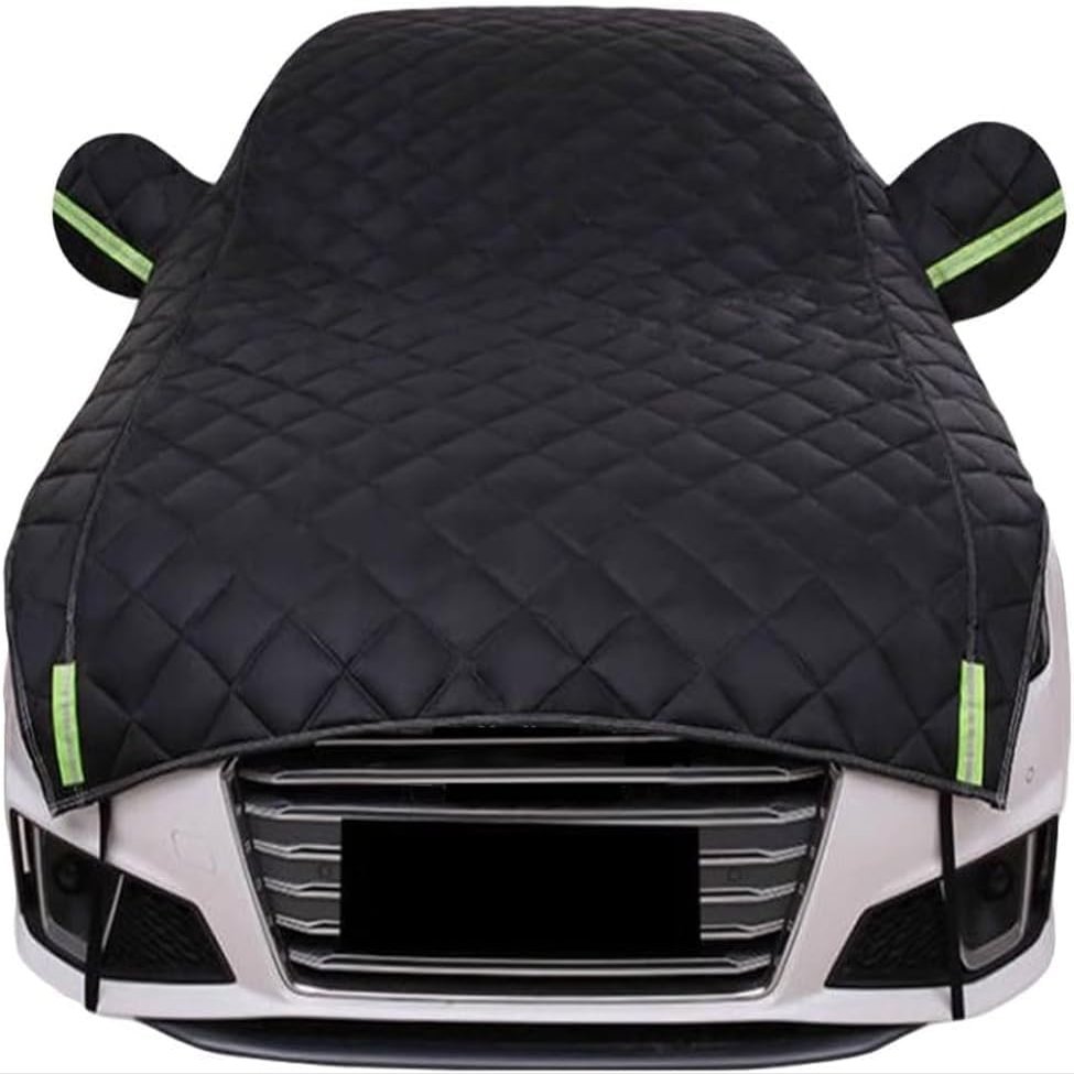 Half Car Cover for Opel crssland X/SUy(2017-),4-Layer Thickened Cotton Protector Car Cover, All Weather Car Body Covers Outdoor for Waterproof Dustproof Snowproof