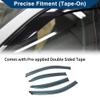 Hihaha Window Deflectors for Volkswagen Jetta 2011-2018 Side Tape-On Rain Guards 1 Set Black view 2