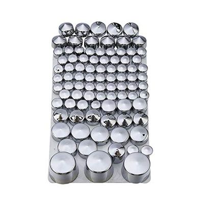 SLMOTO Motorcycle Chrome ABS Bolt Toppers Caps Cover Compatible with Harley Softail Twin Cam 1984-2006