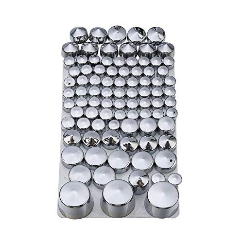 SLMOTO Motorcycle Chrome ABS Bolt Toppers Caps Cover Compatible with Harley Softail Twin Cam 1984-2006