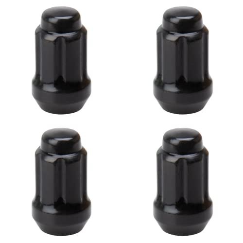TUSK (4 Pack) Tapered Spline Drive Lug Nut 12mm x 1.50mm Thread Pitch Black for Honda Talon 1000RS 2023