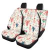 Pinupub Floral Cactus Car Seat Covers Full Set Comfy Graphic Print Automotive Front Rear Seat Protector for SUV Truck Vans Car Interior Accessories Easy to Install view 1