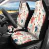 Pinupub Floral Cactus Car Seat Covers Full Set Comfy Graphic Print Automotive Front Rear Seat Protector for SUV Truck Vans Car Interior Accessories Easy to Install view 2