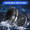 Unifizz 50mm Cold Air Intake Filter, Universal Turbo Vent Breather Filter for Motorcycle Engine Crankcase Air Vent Valve Covers, Reusable Washable Black Air Filters - 4Pcs view 4