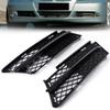 AutoXcessories Pair ABS Front Bumper Lower Fog Light Mesh Grill for 2006-2008 BMW E90 E91 3-Series 335i 328i 330i Matte Black view 1
