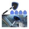 Couslcd Windshield Cleaner Tool - Portable Car Interior Window Cleaning Kit with Extendable Handle, 4 Microfiber Towel Pads, Auto Glass Wiper for Windshield, Universal for RV, SUV, Truck (Blue) view 1