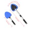 Couslcd Windshield Cleaner Tool - Portable Car Interior Window Cleaning Kit with Extendable Handle, 4 Microfiber Towel Pads, Auto Glass Wiper for Windshield, Universal for RV, SUV, Truck (Blue) view 2