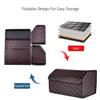 ZYLHDD Car Trunk Organizer Box for Honda Accord 2023 2024,Luxury Waterproof PU Multipurpose Collapsible Storage Box & Foldable Luggage Camping Picnic Suitcase,M-Black Red view 2