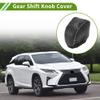 HOPESPANNER Gear Shift Knob Cover for Lexus NX250 2022-2023 Anti-Slip Black Carbon Fiber Grey Stick Shifting Handle Protector Faux Leather 1 Pc view 2