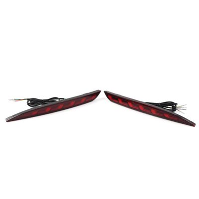 CNxinn10 Rear Bumper Reflector Light Dynamic Turn Signal Light Brake Tail Fog Lamp for Tesla Model 3 2017 2018 2019 2020 2021 2022, Red Lens