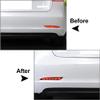 CNxinn10 Rear Bumper Reflector Light Dynamic Turn Signal Light Brake Tail Fog Lamp for Tesla Model 3 2017 2018 2019 2020 2021 2022, Red Lens view 3