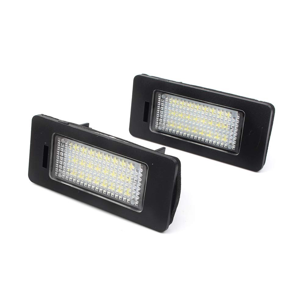 Rbanna1 1 Pair 12V LED Car Exterior License Plate Tag Lights Rear Car Number Plate Frame Lamps Waterproof Rainproof for Audi A4/S4 B8 (8K) Sedan & Avant 2008-2015