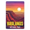 Sunset Badlands National Park Sticker - Waterproof Vinyl Decal for Car Bumper, Water Bottles Laptop Luggage Bike Phone Cases, Outdoor Travel Nature Adventure Park, Sticker - 5'' Longer Side view 1