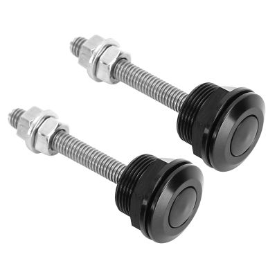 Zerone Universal Quick Release Bonnet Latch 2Pcs Push Button Quick Release CNC Aluminum and Iron Bumper Quick Release Pins Securely Protect Engine Compartment for Universal Fitment (22mm)