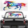 Watercolor Horse Pickup Truck Decals Rear Window, Modern Animal Fantasy Colorful Automotive Decals and Graphics Rear Window Decals for Trucks, Car Window Decal Sticker 66 x 22 inch view 1
