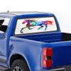 Watercolor Horse Pickup Truck Decals Rear Window, Modern Animal Fantasy Colorful Automotive Decals and Graphics Rear Window Decals for Trucks, Car Window Decal Sticker 66 x 22 inch view 3