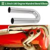 Motoforti 180 Degree U BendMandrel Exhaust Pipe DIY Custom Car Modified Exhaust Pipe Tubing Piping 2.5" OD 11.81" Leg Length T316 Stainless Steel Silver Tone view 2