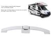 RV Push Button Pull Handle Latch Lock, Arc Shape, Glossy Silver for Caravan Truck, Easy Installation, Sturdy Metal Material, Button Unlock Design view 2