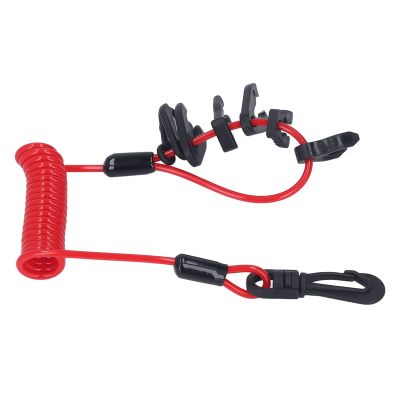 Outboard Engine Stop Lanyard Spring Wire PU Switch for Tohatsu Mercruiser 7 Keys Design