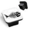 Tnomchey Fish Skeleton Receiver Cover Hitch Plugs Black Cartoon Old Tattoo Sea Fish Skull Rubber Receiver Tube Hitch Plug Car Exterior Accessories Fits for Pickup Trucks Cars view 1