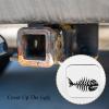 Tnomchey Fish Skeleton Receiver Cover Hitch Plugs Black Cartoon Old Tattoo Sea Fish Skull Rubber Receiver Tube Hitch Plug Car Exterior Accessories Fits for Pickup Trucks Cars view 4