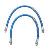 HARFINGTON 2Pcs Grease Gun Hose 15.7" 10000 PSI Spring Flex High Pressure Quick Release Grease Replacement with Coupler 1/8" NPT Threads for Grease Gun, Blue view 1