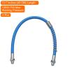 HARFINGTON 2Pcs Grease Gun Hose 15.7" 10000 PSI Spring Flex High Pressure Quick Release Grease Replacement with Coupler 1/8" NPT Threads for Grease Gun, Blue view 2