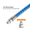HARFINGTON 2Pcs Grease Gun Hose 15.7" 10000 PSI Spring Flex High Pressure Quick Release Grease Replacement with Coupler 1/8" NPT Threads for Grease Gun, Blue view 3