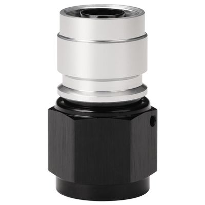 Podavelle 8AN Crimp PTFE Hose End Fitting Swivel Straight Aluminum Black