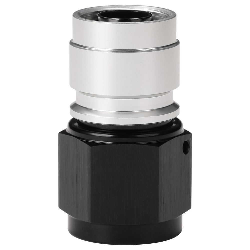 Podavelle 8AN Crimp PTFE Hose End Fitting Swivel Straight Aluminum Black