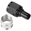 Podavelle 8AN Crimp PTFE Hose End Fitting Swivel Straight Aluminum Black view 2
