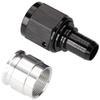 Podavelle 8AN Crimp PTFE Hose End Fitting Swivel Straight Aluminum Black view 3
