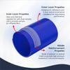 Endure 4" ID Straight Silicone Coupler Hose (102mm) High Temp 4-Ply Reinforced Length(152mm) Thickness(5mm), Intake Piping, Couplers for High Performance Vehicles, Automotive Silicone Hose - Blue view 2