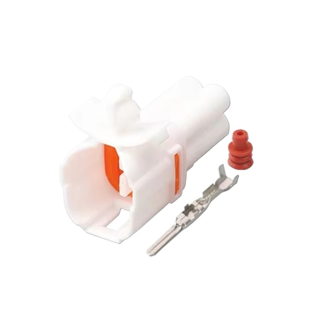 DEVFGTQA 1/5/10/20Sets 4 Pin MT090 Sealed Motorcycle Connector Housing Automotive Black White Wiring Plug 6180-4771 6188-0004(MALE,1 SETS_4P)
