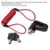 Motorcycle Brake Lock, Motorcycle Wheel Lock Black Anti Theft Disc Brake Lock with Reminder Cable Escooter Accessories for M365 Electric Scooter view 4