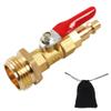 FSFY 1 Pc 1/4 Inch Male Quick Connecting Plug Winterize Blowout Adapter With Storage Bag Brass view 3