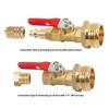 FSFY 1 Pc 1/4 Inch Male Quick Connecting Plug Winterize Blowout Adapter With Storage Bag Brass view 4