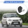 VekAuto 1 Pcs Gear Shift Knob Cover for Kia Soul 2012-2013 Anti-Slip Faux Leather Black Grey Stick Shifting Handle Protector view 2