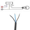 Rbanna1 Motorcycle Handlebar LED Headlight Switch, 12V 7/8inch Bicycle Headlight On/off Switch with Button Accessories, 3 lins blue view 3