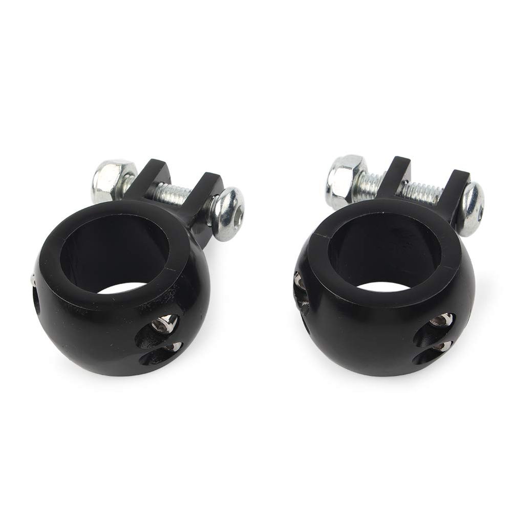 Rbanna1 Motorcycle Crash Bar Highway Foot Peg Mount Bracket For 1 1/4inch 32mm Guard/Tube Universal for Harley Black