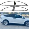 UYITO Window Trim Chrome Delete Blackout Overlay Pre-Cut Genuine Vinyl KK for Tesla Model X 2016-2020 Glossy Black Pattern view 1